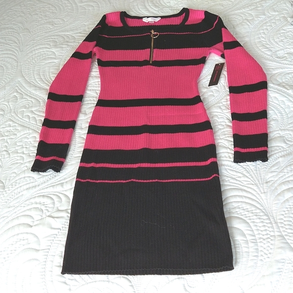 Pink and Black Sweater Dress by No Boundaries - Picture 1 of 9